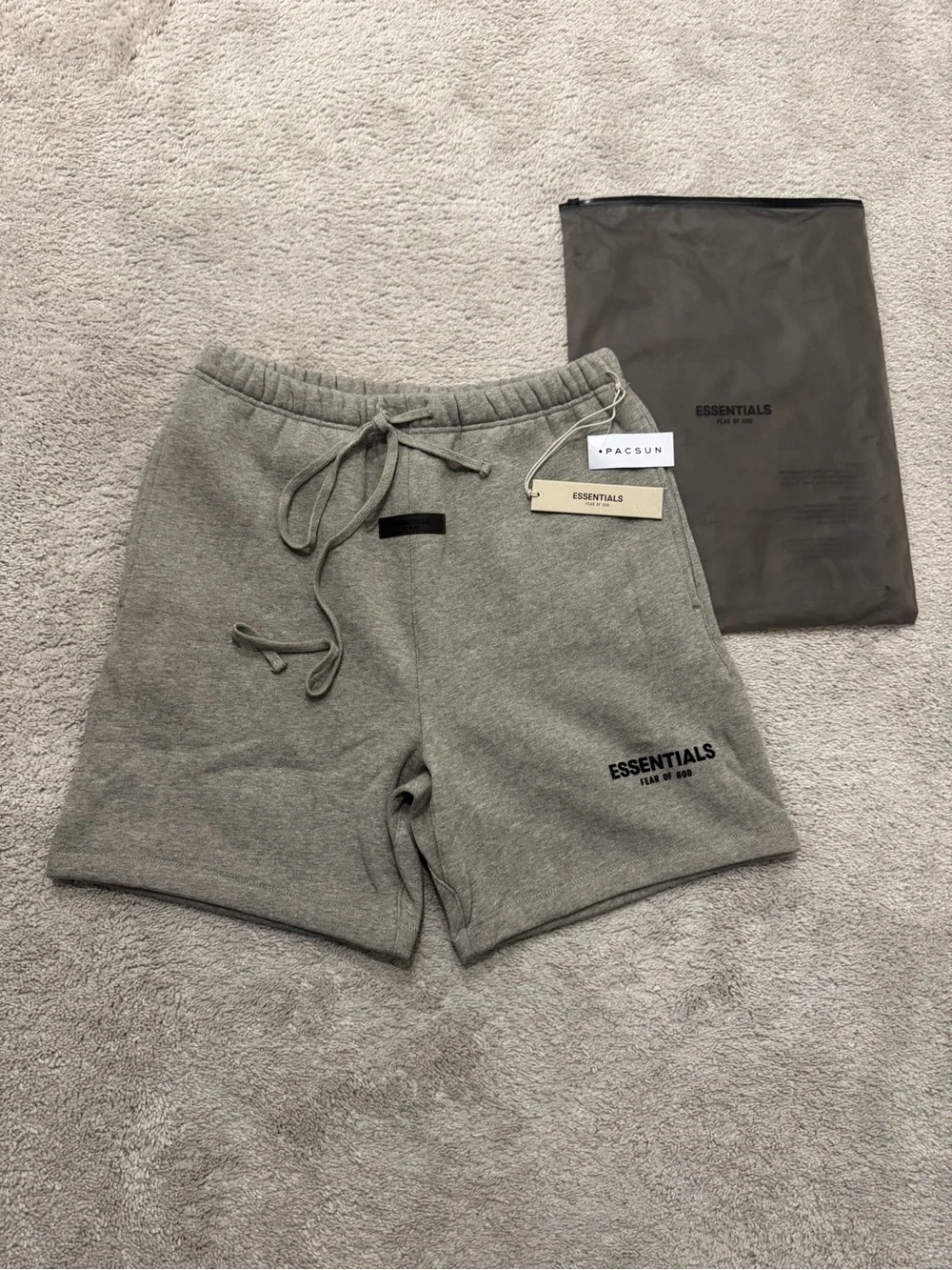 Essentials Fear Of God Dark Oat Shorts